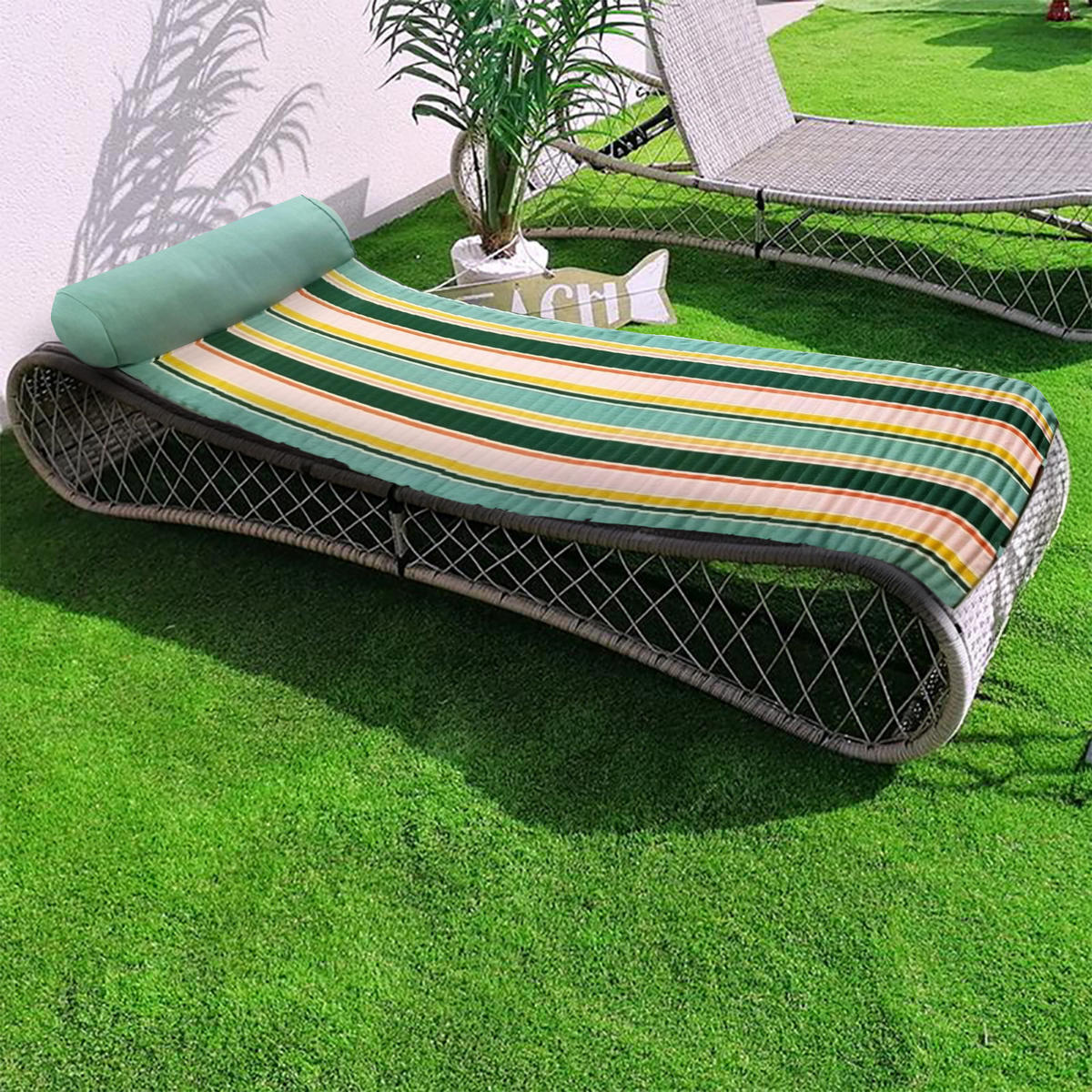 STRANDMATTE Mehrfarbig 60x180 - Dalia - Multicolor, Textil (180/2/60cm) - LE COMPTOIR DE LA PLAGE