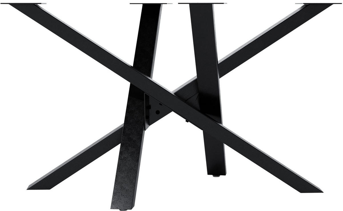TISCHBEIN eckig 120/60/72 cm Metall industrial schwarz - Schwarz, Metall (120/72/60cm) - CLP