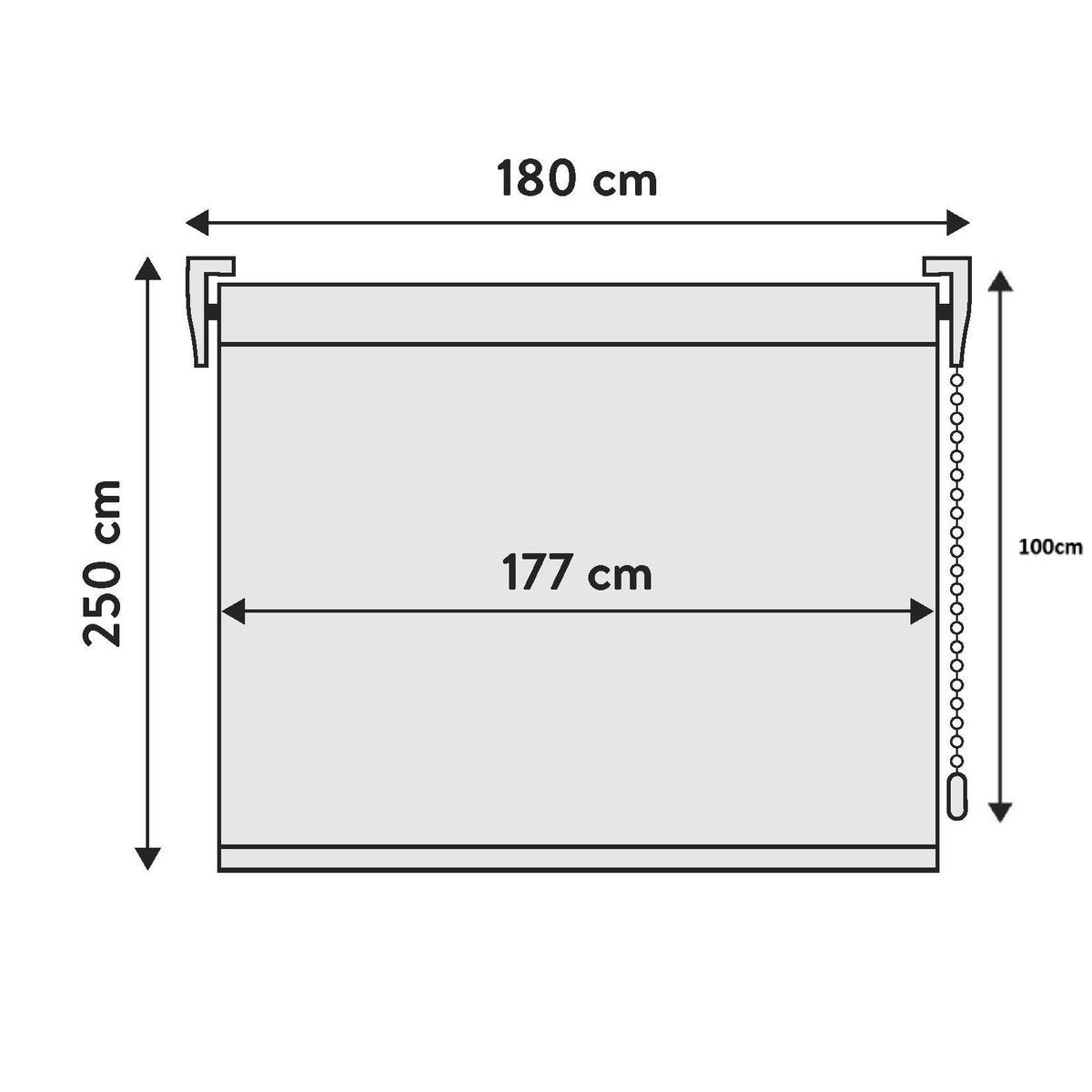 VERDUNKELUNGSROLLO - Braun, Textil (180/250/250cm) - VIEWTEX