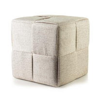 POUF Wiki beige 43/43/43 cm Textil - Beige, Textil (43/43/43cm) - Mondex