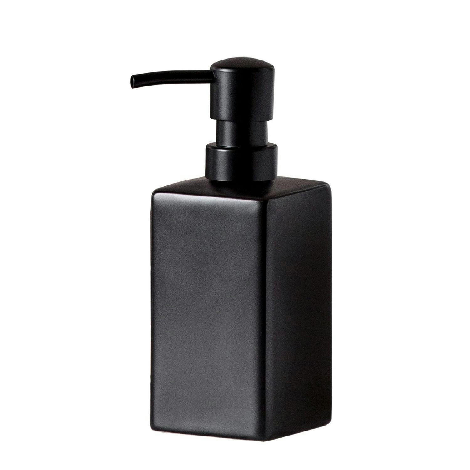 SEIFENSPENDER Keramik matt schwarz 400 ml - Schwarz, Keramik (6.8/17.5/6.8cm)