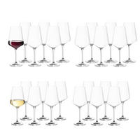 ROTWEIN- UND WEISSWEINGLÄSER Puccini transparent 24er Set - Transparent, Glas - Leonardo Living