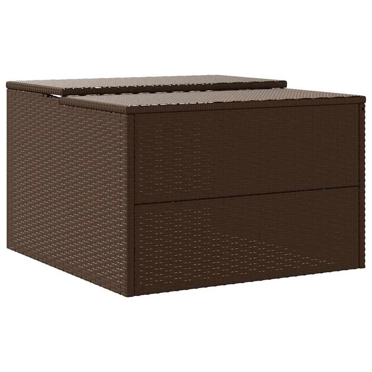 MÄHROBOTER-GARAGE Braun 86/90/52/57 Cm Poly Rattan - Braun, Kunststoff (90/57/86cm) - vidaXL