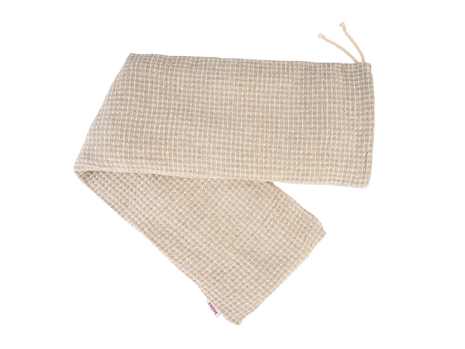 BAGUETTEBEUTEL Leinen-Waffelpique 18/70 cm - Beige/Naturfarben, Textil (18/1/70cm) - beties Heimtextil