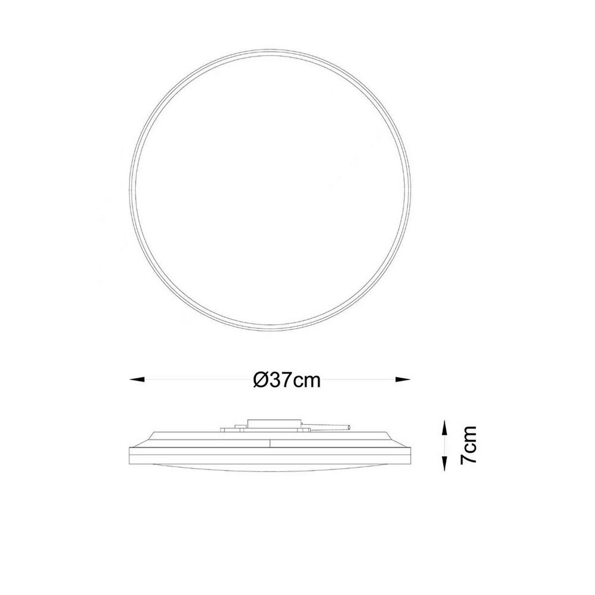 DECKENLEUCHTE DWAIN, WEISS, LED, DIMMBAR - Weiß, Kunststoff (37/37/7cm) - Globo Lighting