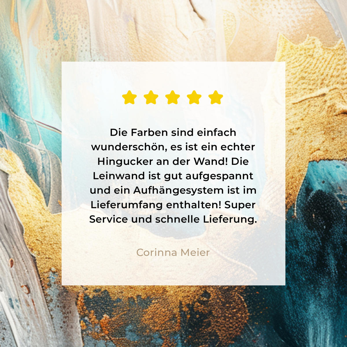 LEINWANDBILD Abstrakt - Kunst - Gold - Blau Wandbilder 80x60 cm - Petrol, Textil (80/60cm) - MuchoWow