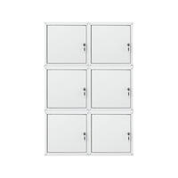 SCHLIESSFACHWÜRFEL Cubic 6er-Set 35x35x35 cm Grau - Grau, Metall (70/105/35cm) - PROREGAL