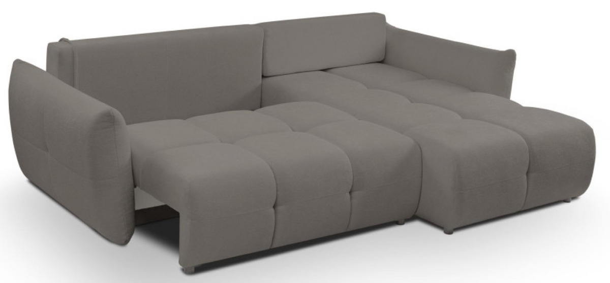 ECKSOFA Grau BOSE Mit Schlaffunktion Rechts - Grau, Textil (177/257cm) - Sepro Meble