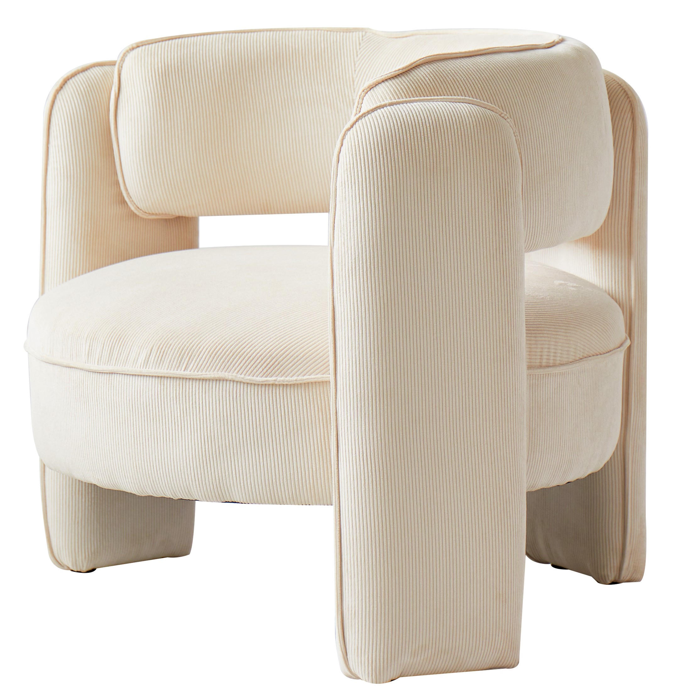 SESSEL Samt Beige - Beige, Textil (85/71/79cm) - Nordlys