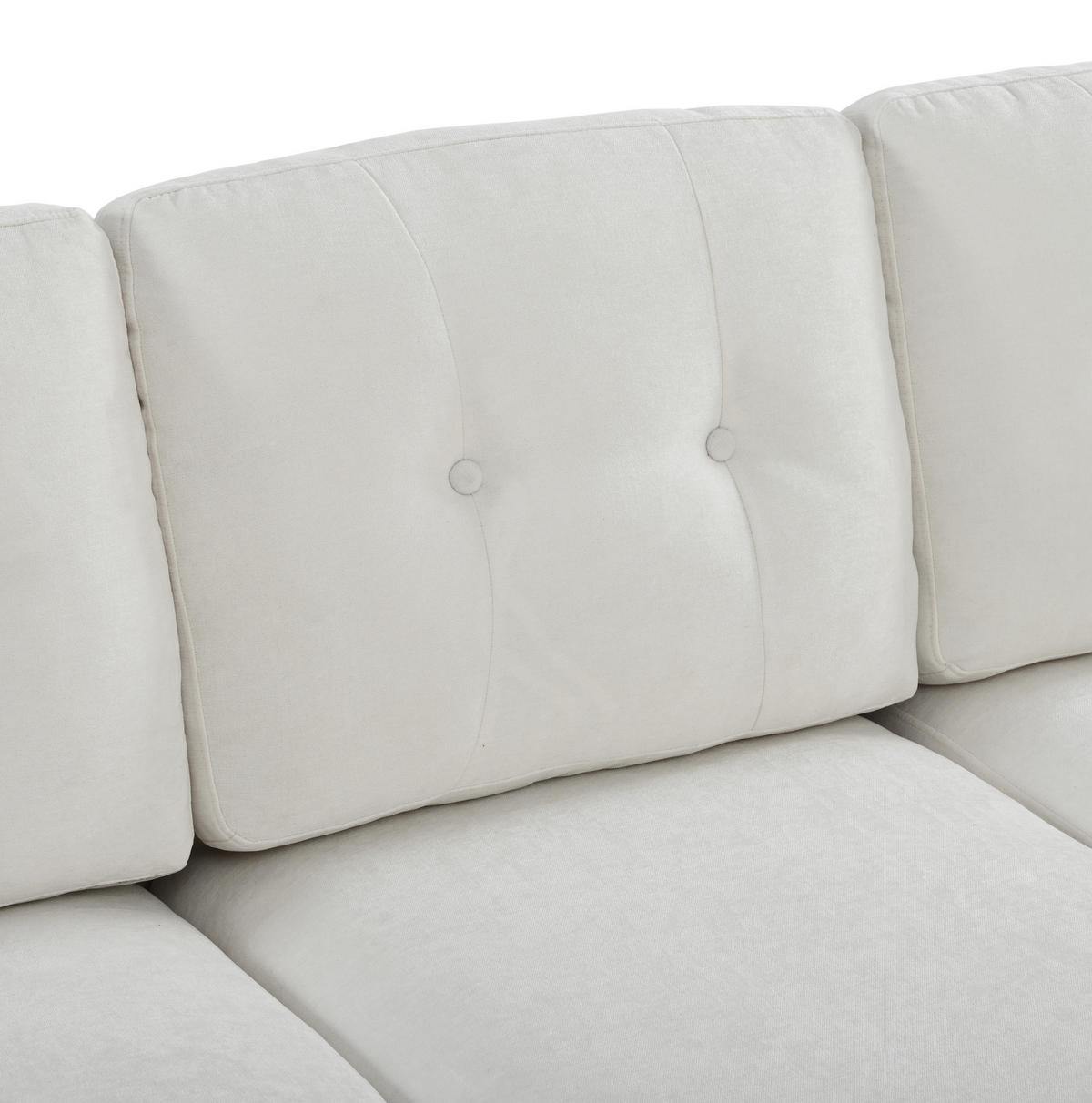 WOHNLANDSCHAFT aus Chenille 268x128x84 cm in Beige mit Doppel-Chaiselongue - Beige, Textil (128/84/268cm) - Modfu