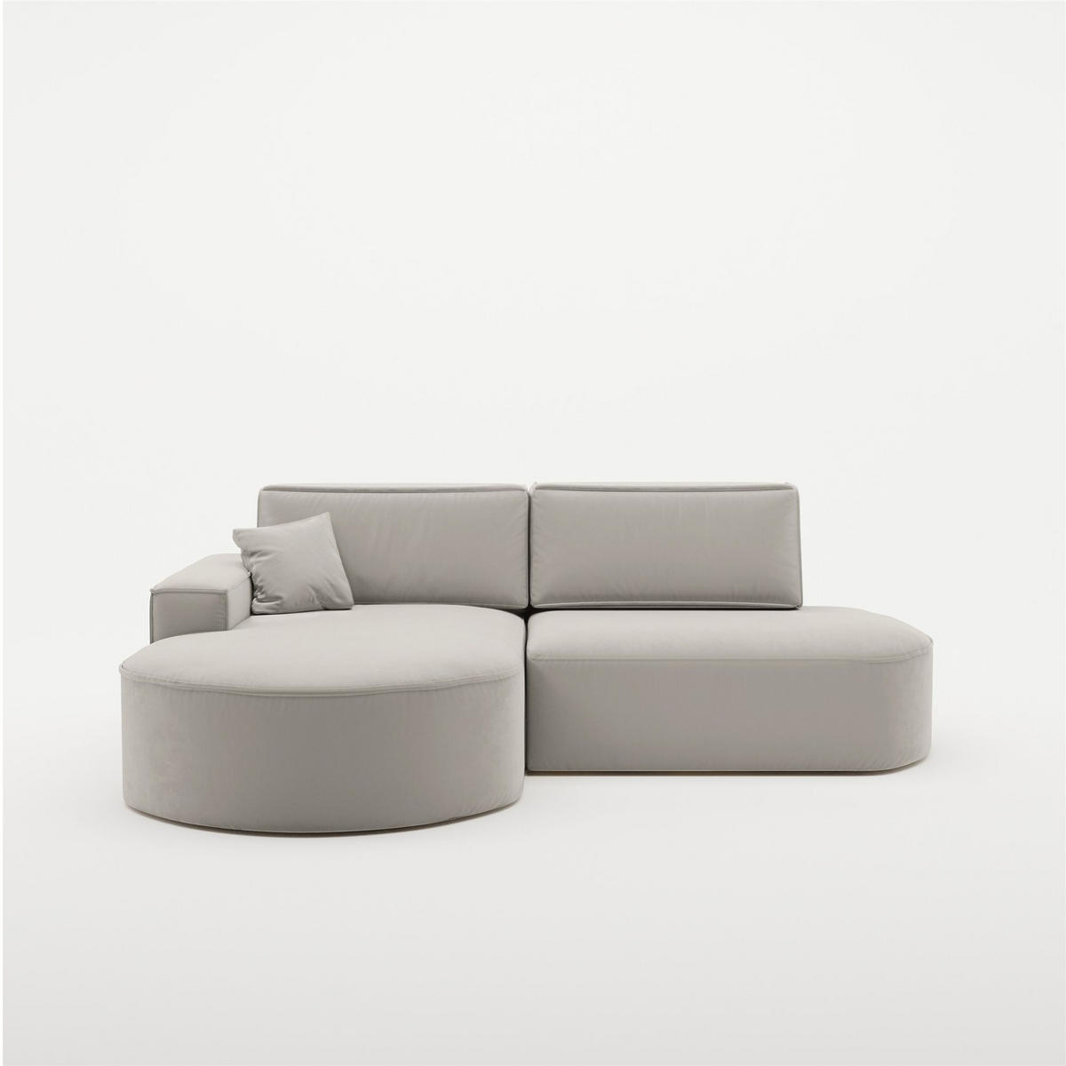 ECKSOFA Venedig Mit Schlaffunktion - Hellgrau, Holzwerkstoff/Textil (278/179cm) - Fun Möbel