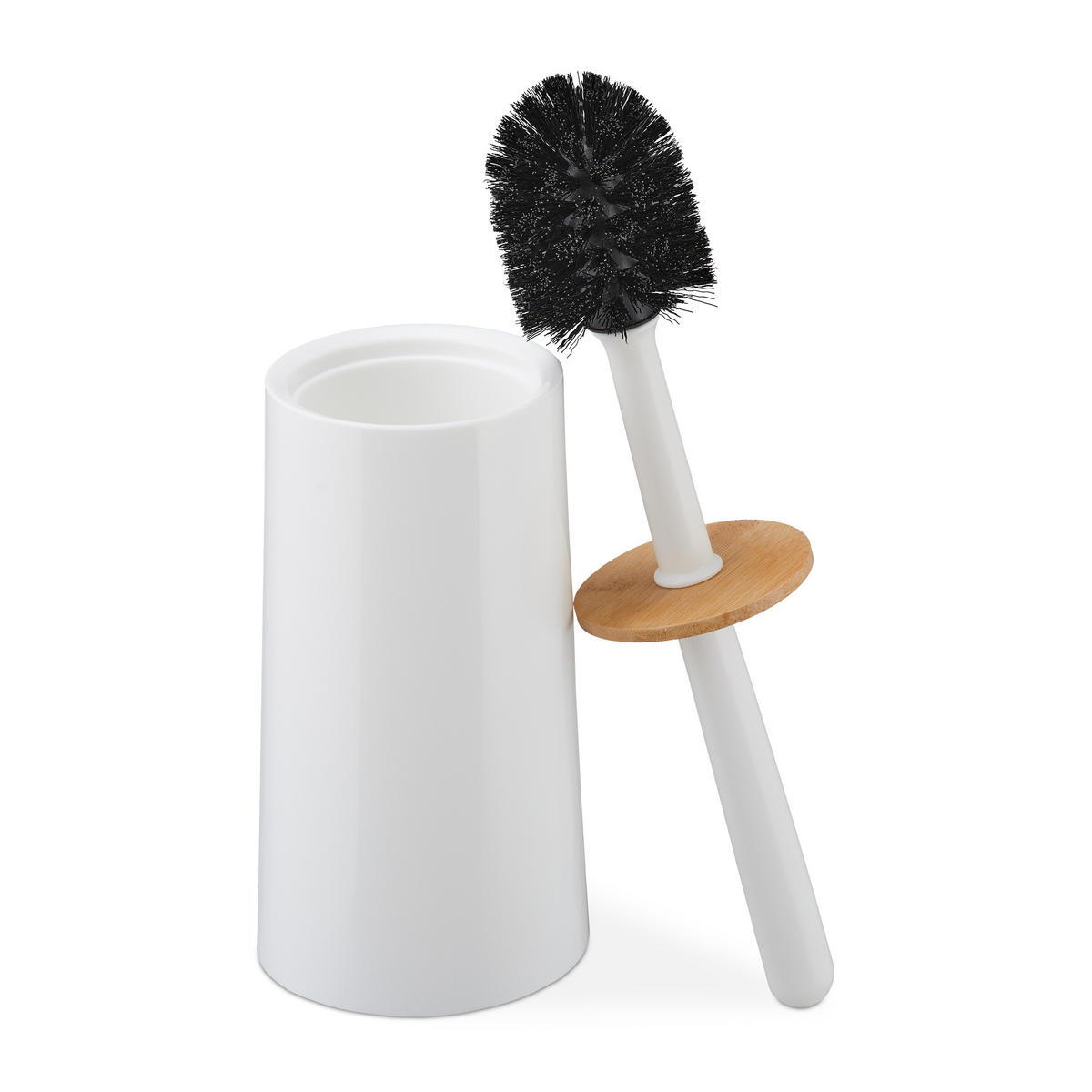 TOILETTENBÜRSTE - Weiß, Holz/Kunststoff (12/39/12cm) - Relaxdays
