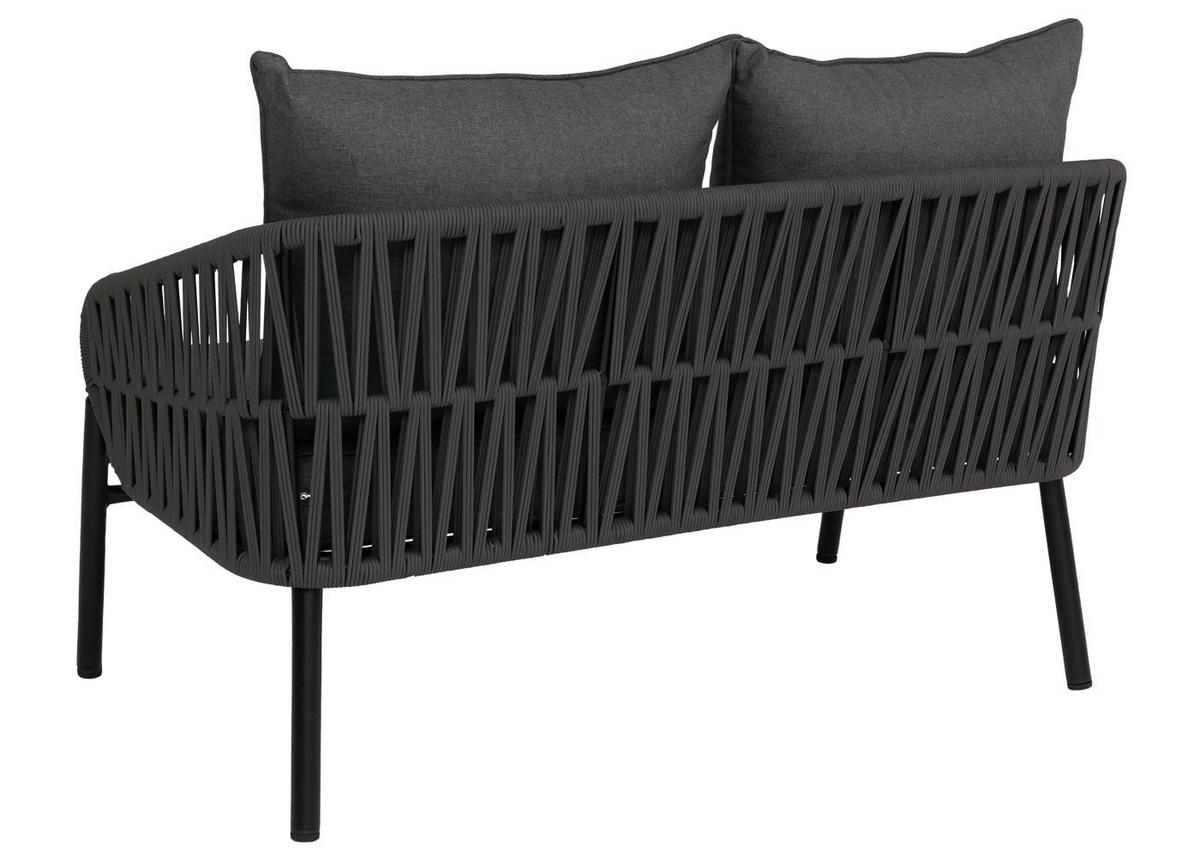 GARTENBANK Aluminium 83x116x65cm Anthrazit - Anthrazit, Metall (116/83/65cm) - PROREGAL