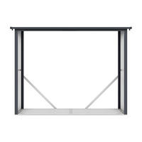 KAMINHOLZREGAL - 230 cm x 75 cm - metall - anthrazitgrau, naturfarben dunkel Winwood - Anthrazit, Metall (230/190/75cm) - Vente-Unique