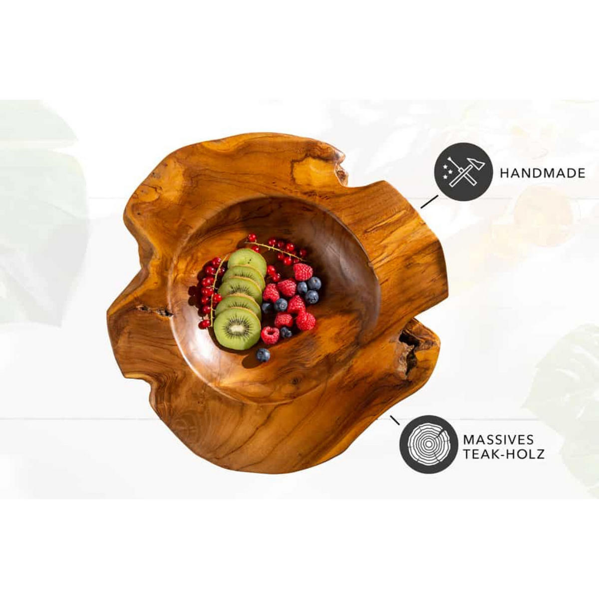 SCHALE NATURE ROOT Teakholz Wurzelholz Teakholzfarben 40 cm - Braun, Holz (40/12/40cm) - riess-ambiente