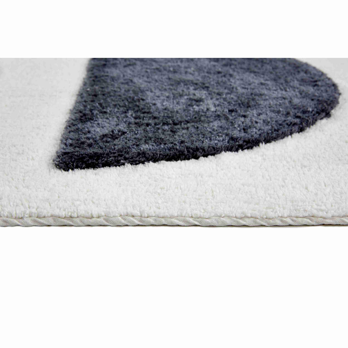 BADTEPPICH Braun, Schwarz, Weiß 60/90 cm  - Schwarz/Braun, Basics, Textil (60/90cm) - Schöner Wohnen