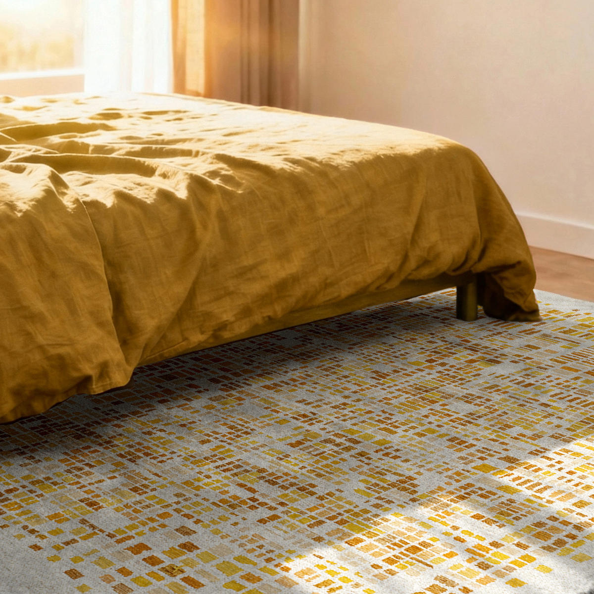 PREPROGA Cubik Moon 100/140 cm - oranžna, tekstil (100/140cm) - Louis De Poortere