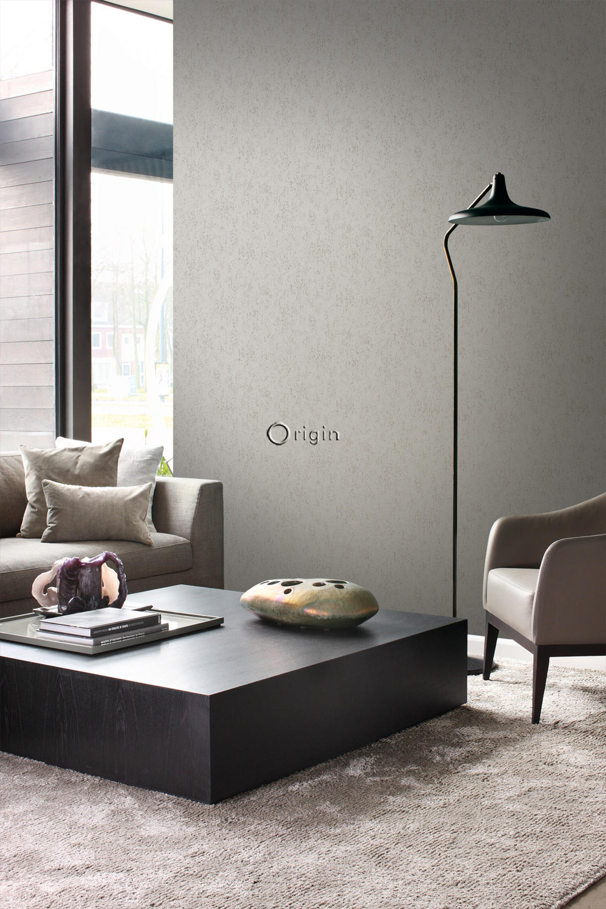 TAPETE Metall-Optik 53 cm x 10.05 m - Braun, Papier (53/1000cm) - Origin Wallcoverings