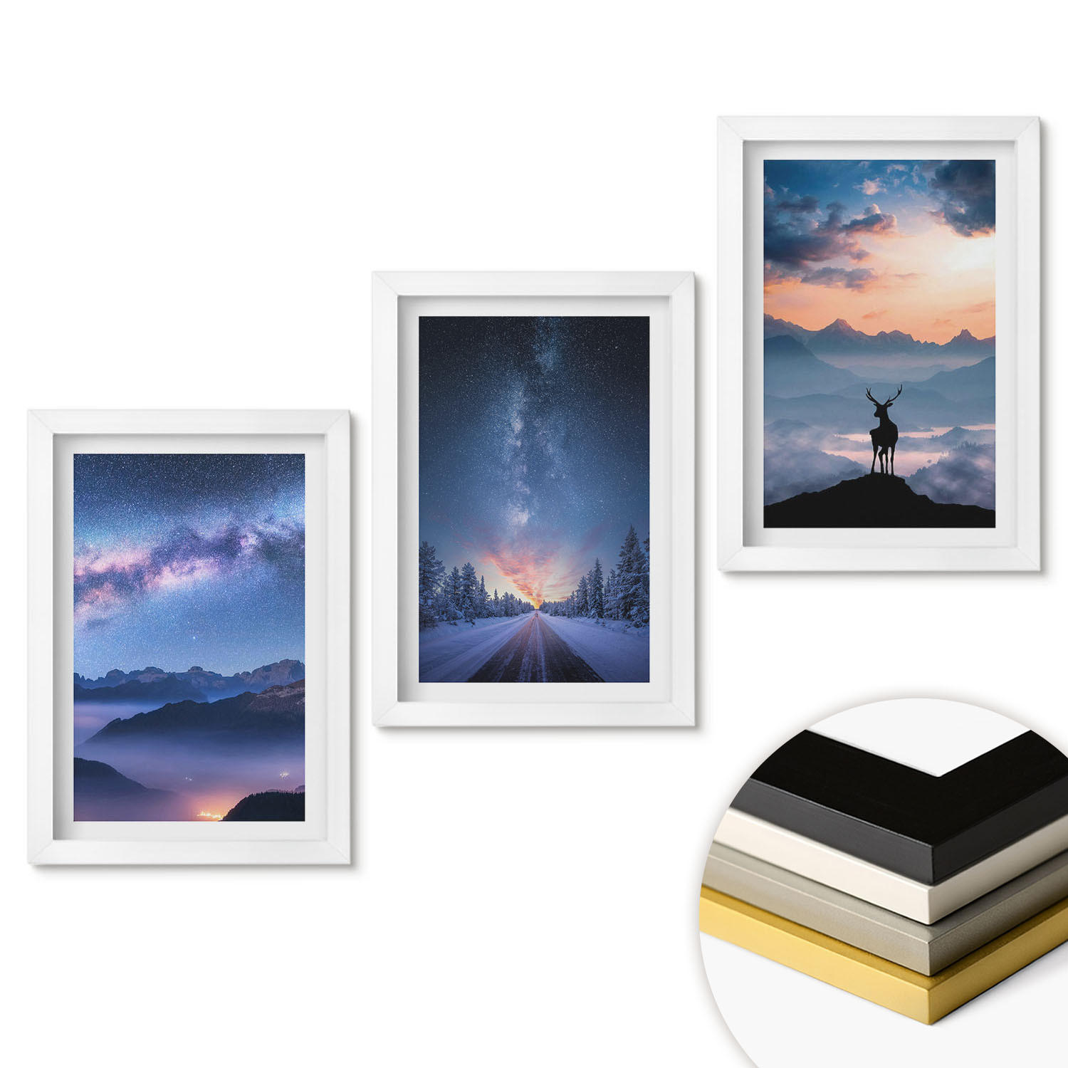 ArtPrintCave Wandbilder Weiß 20x30 cm
