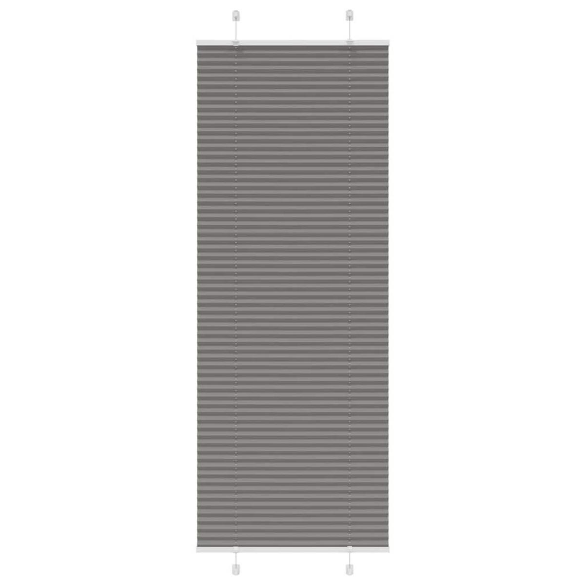 PLISSEE 70/200 cm Stoffbreite 69,4 cm aus Polyester Anthrazit - Anthrazit, Textil (70/200cm) - vidaXL