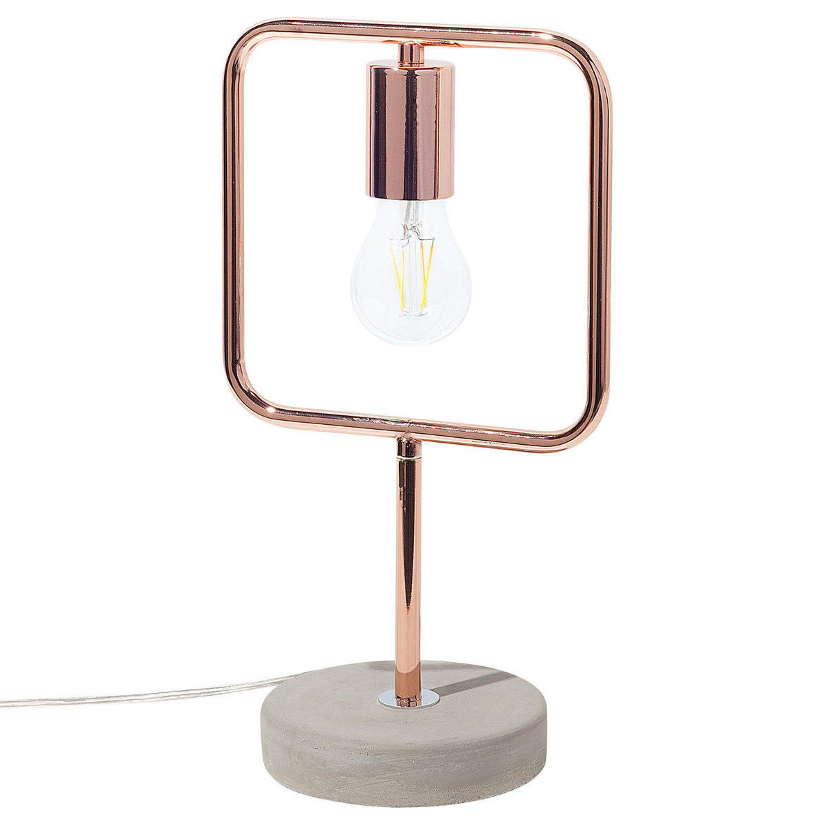 TISCHLAMPE Mundo 21/21/37 cm - Kupferfarben, Metall (21/21/37cm) - Beliani
