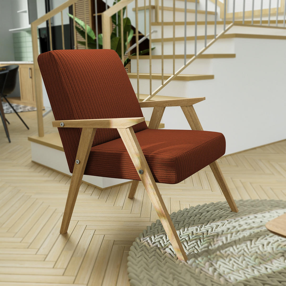 SESSEL PRL Holzgestell, 59/63/81 cm Braun - Braun, Holz/Textil (59/81/63cm) - Idohome