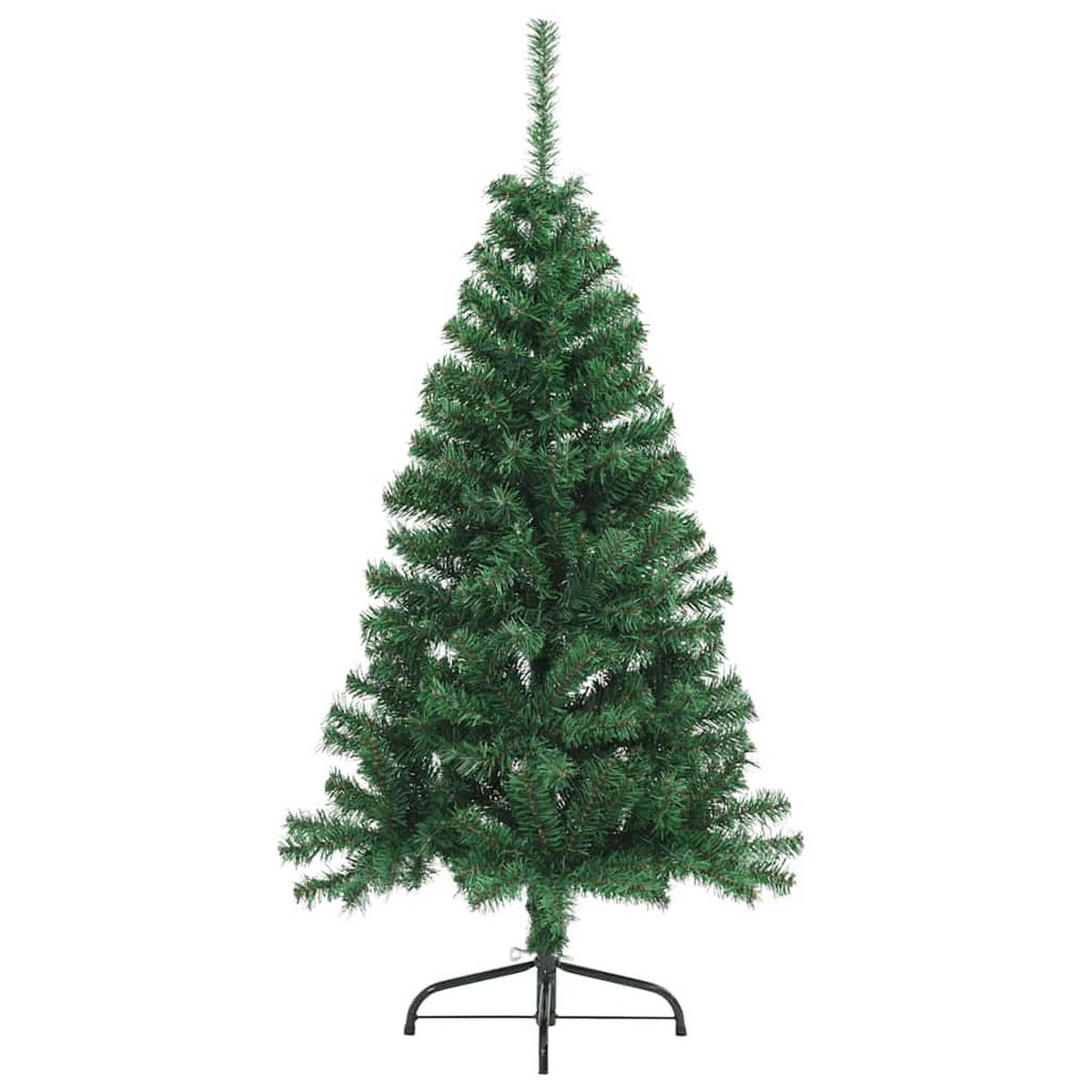 HALB-WEIHNACHTSBAUM Künstlicher Mit Ständer Grün 150 Cm Pvc - Grün, Kunststoff (150cm) - vidaXL
