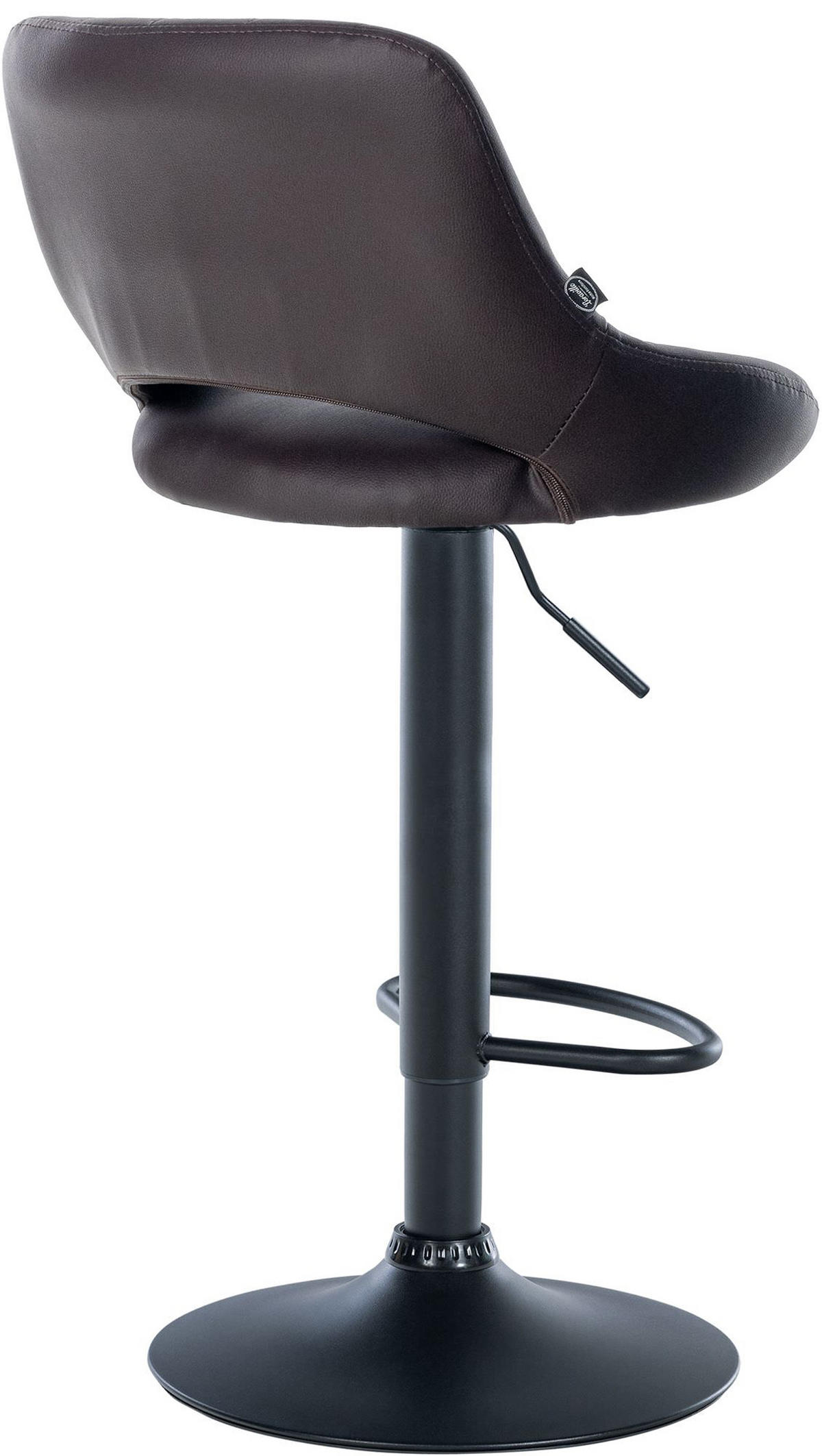 BARHOCKER 2er Set Milos Kunstleder B braun - Schwarz/Braun, Kunststoff/Metall (47/106/48cm) - TPFLiving