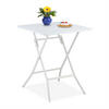 KLAPPTISCH - Weiß, Kunststoff/Metall (62/62/73cm) - Relaxdays