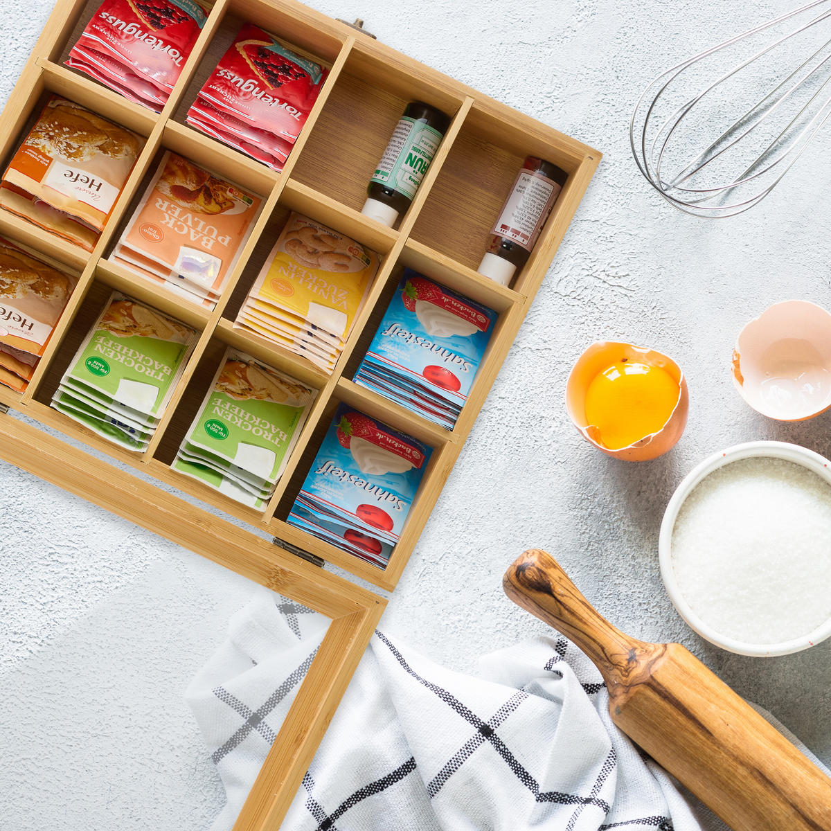 TEEBOX - Hellbraun, Holz/Holzwerkstoff (32/11/28cm) - Relaxdays