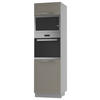 BACKOFEN-HOCHSCHRANK Kvantum D14/RU/60/207 Beige Matt / Grau Matt 60 / 59 / 207cm - Beige/Grau, Holz/Holzwerkstoff (60/207/59cm) - Feldmann-Wohnen