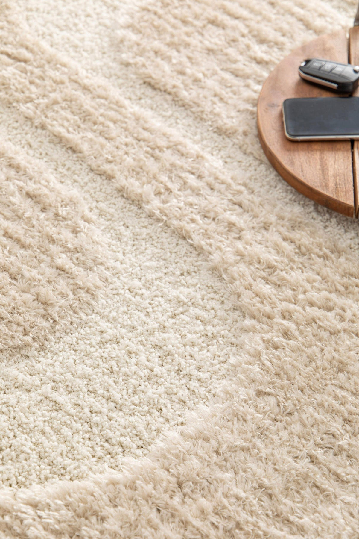 TEPPICH, Weicher, dicker mit Reliefeffekt beige - Beige, Textil (200/290cm) - AFK Living