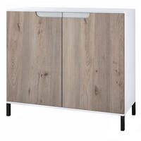 KOMMODE Sylt Eiche Nordic - Silbereichenfarben, Holzwerkstoff (92.5/83.5/35cm) - Vladon