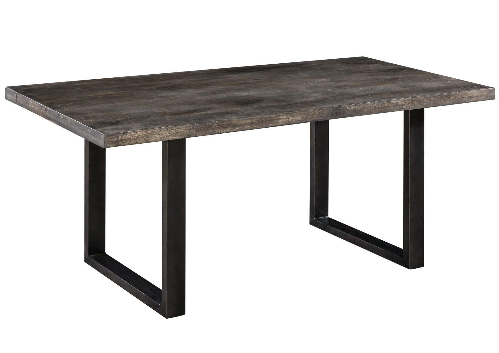 ESSTISCH Mango 180x90x76 grau lackiert RAILWAY #207 - Grau, Holz (90/180/76cm) - Massivmoebel24