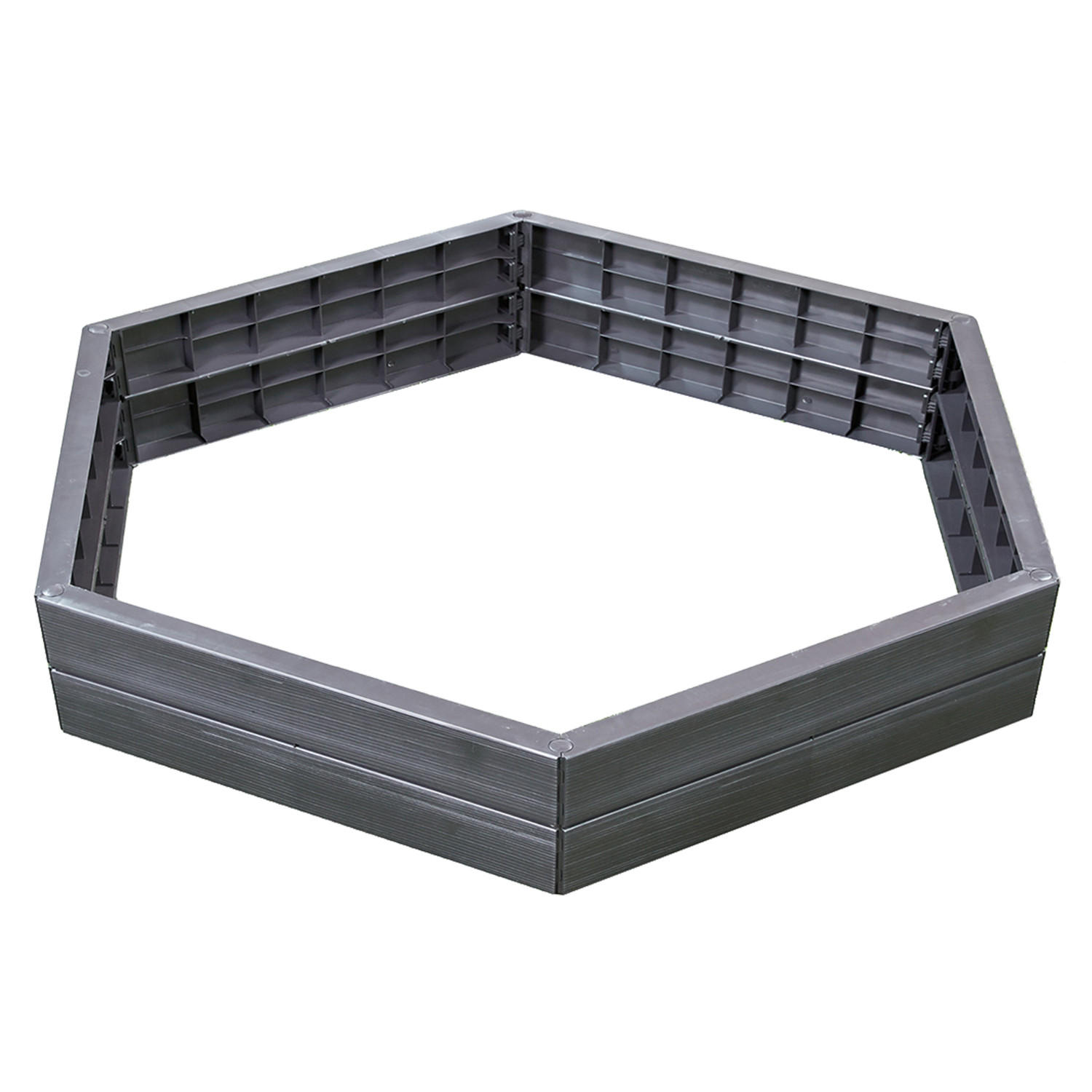 HOCHBEET-SYSTEM XL, 6 Paneele inkl. Verbinder - Braun, Kunststoff (145/25/145cm) - GARANTIA