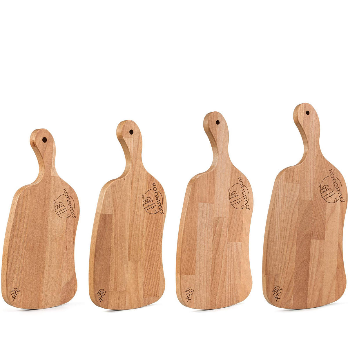 SCHNEIDEBRETT Holz Buche geölt LIVO 4-tlg - Buchefarben, Holz (23/49cm) - KONSIMO®