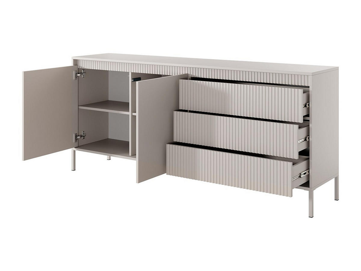 SIDEBOARD mit 3 Schubladen & 2 Türen - MDF - Beige - NURSEMA - Beige, Holz (187.1/81.4/39.5cm) - Vente-Unique