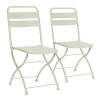 GARTENKLAPPSTUHL-SET Perla Metall - Grün, Metall (42/88/50cm) - VS Venta-stock