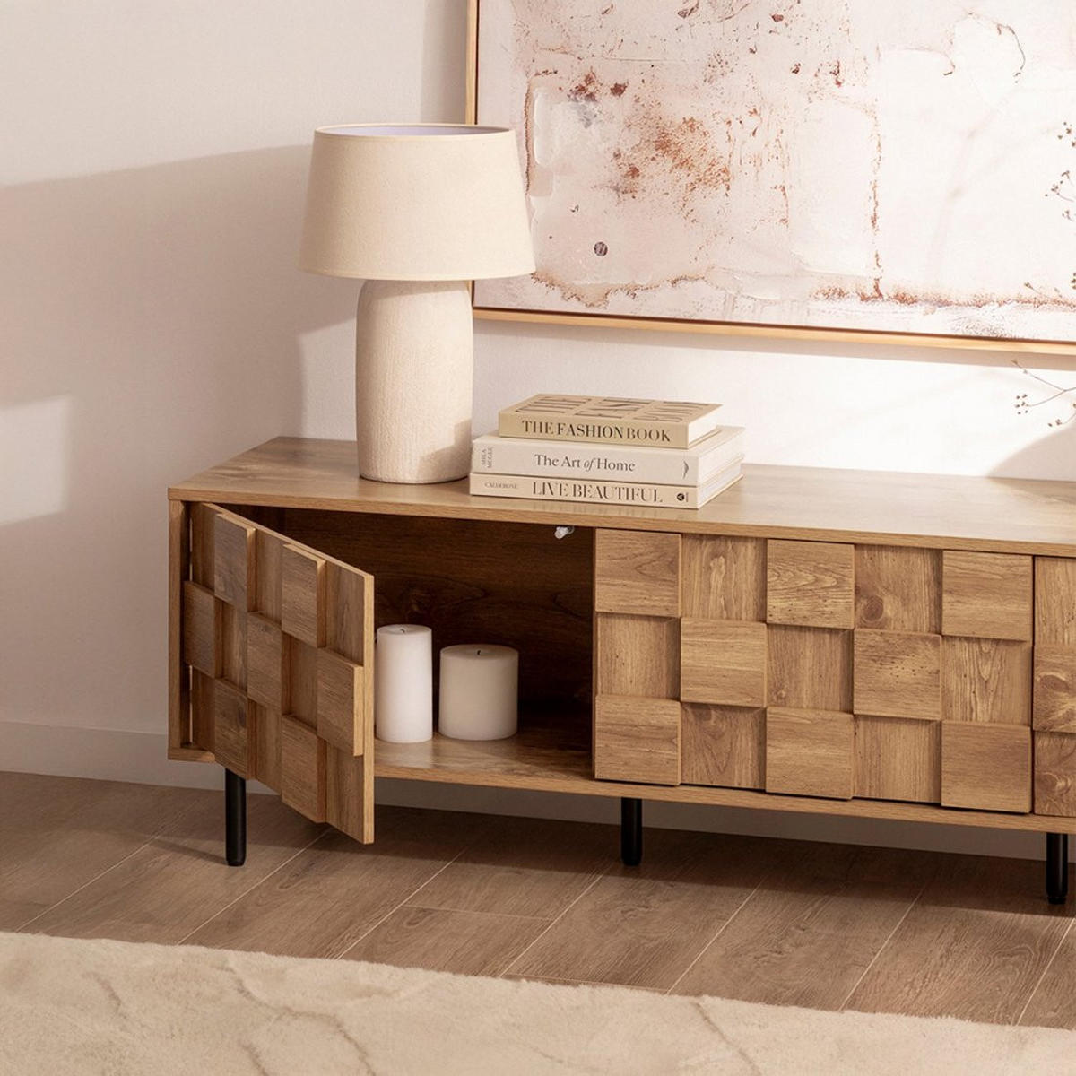 TV-ELEMENT Ivar Natürlich 160 cm x 49 cm - Naturfarben, Holzwerkstoff (160/49/40cm) - Klast Home