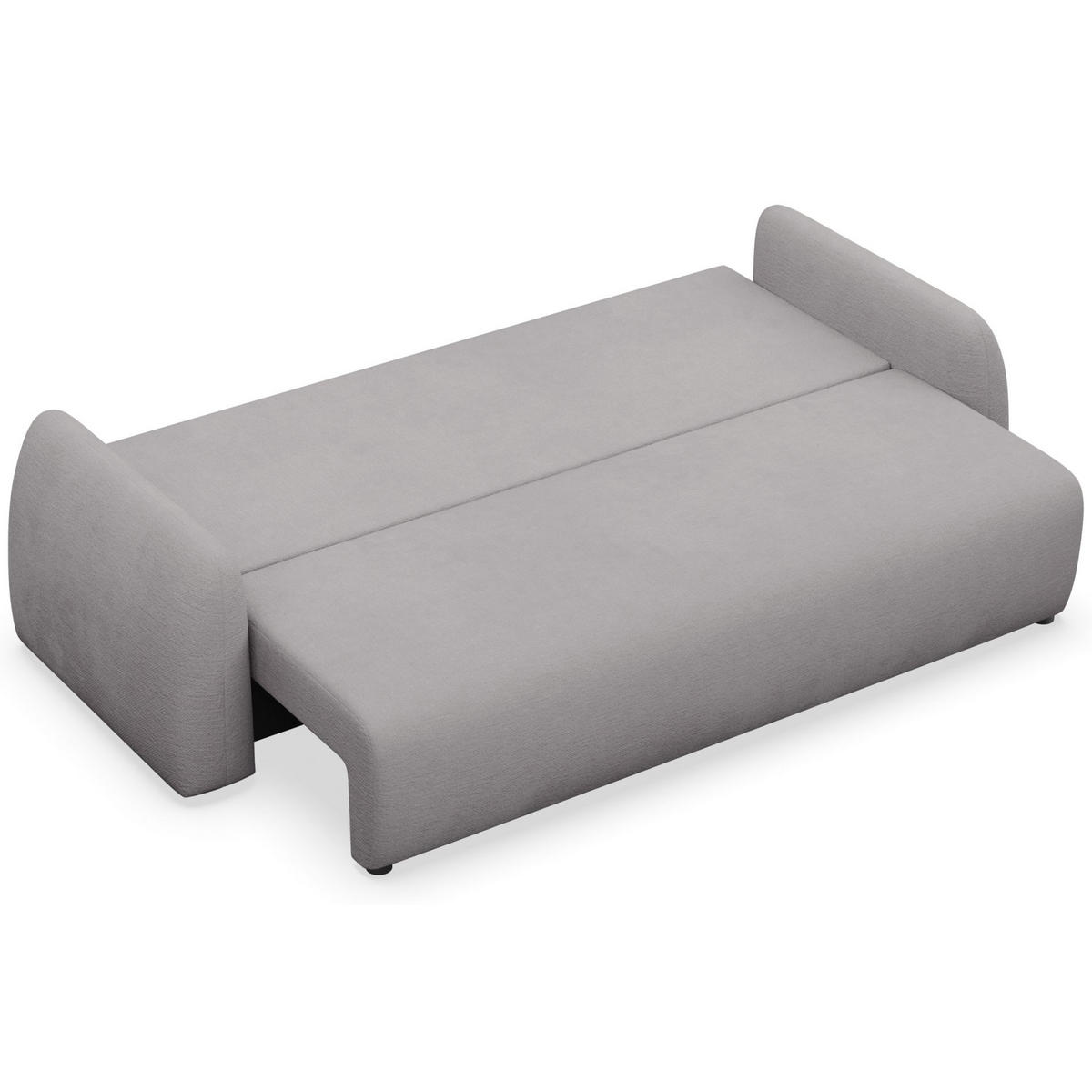3-SITZER SOFA Nubelle Grau Chenille-Bezug, wasserabweisend - Schwarz/Grau, Kunststoff/Textil (244/85/93cm) - Selsey
