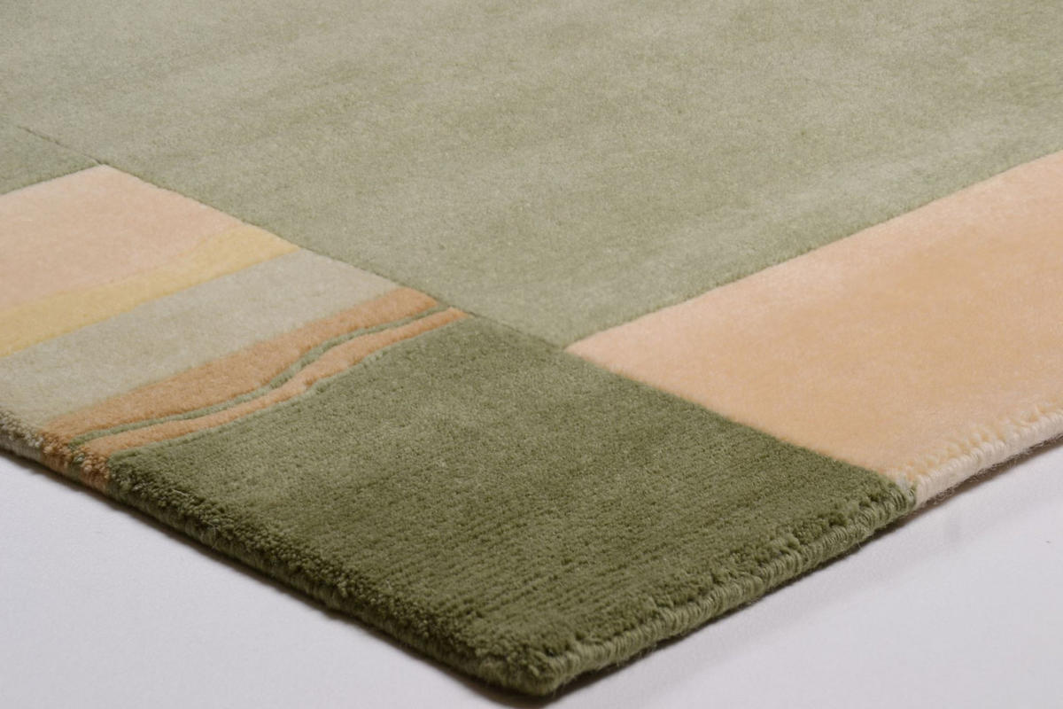 WOLLTEPPICH Avanti 40x60 cm - Olivgrün, Textil (40/60cm) - THEKO
