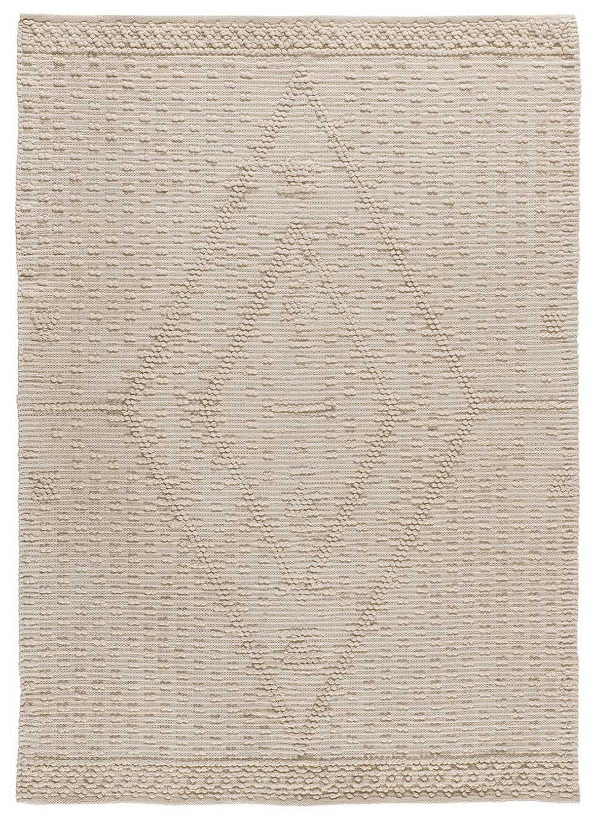 HANDWEBTEPPICH Handgefertigt Creme Pamuk 120/170 cm - Creme, Naturmaterialien (120/170cm) - Atticgo