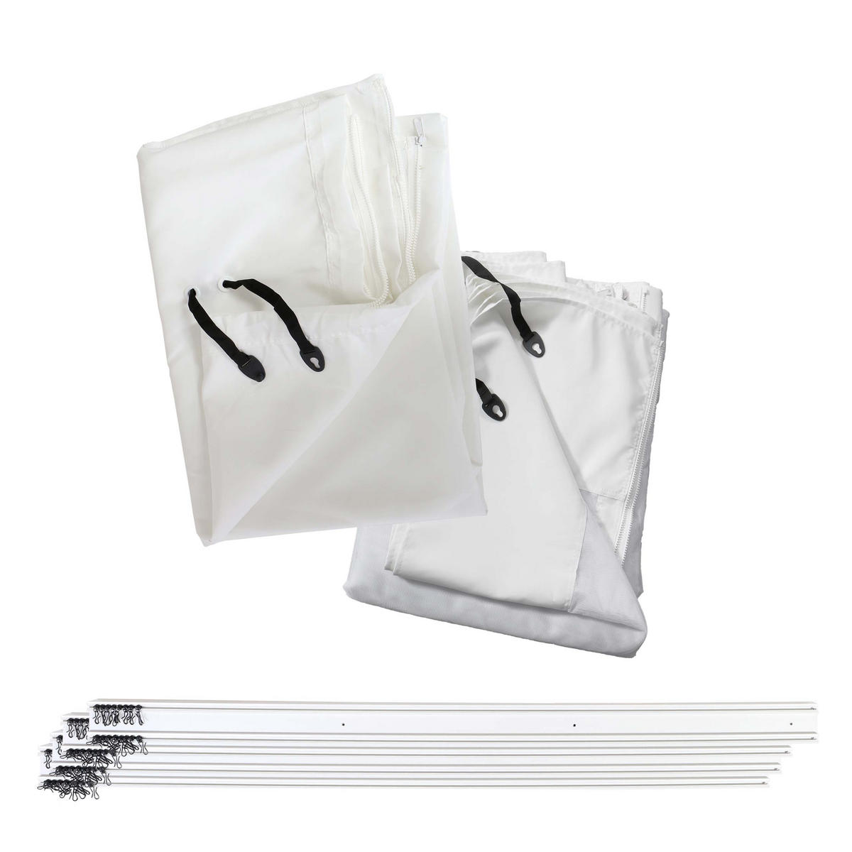 SEITENWAND FÜR PERGOLA Weiß - Weiß, Textil (340/234/1cm) - MCW