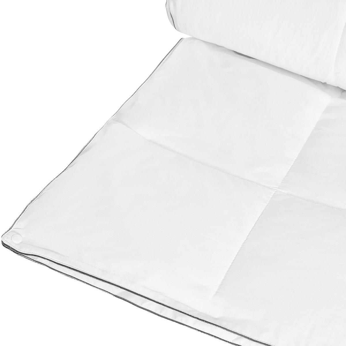PŘIKRÝVKA Dvouvrstvá Mikrofaser 4sezónní 220/240 cm Teleno - bílá, textil (240/200cm) - Beliani