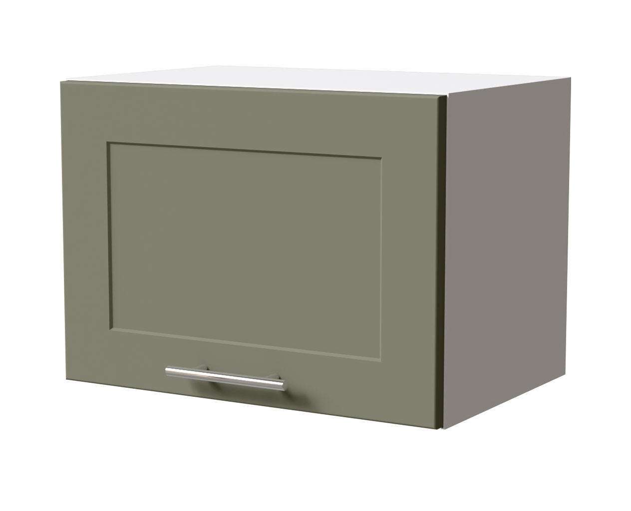 KLAPPHÄNGESCHRANK Oslo W4B/50 Weiß / Reed Green Matt 50 / 32,5 / 36cm - Weiß/Grün, Holz/Holzwerkstoff (50/36/32.5cm) - Feldmann-Wohnen
