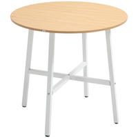ESSZIMMERTISCH Esstisch Küchentisch für 4 Personen für Esszimmer, Küche, Braun - Naturfarben, Holzwerkstoff/Metall (80/80/76cm) - HOMCOM