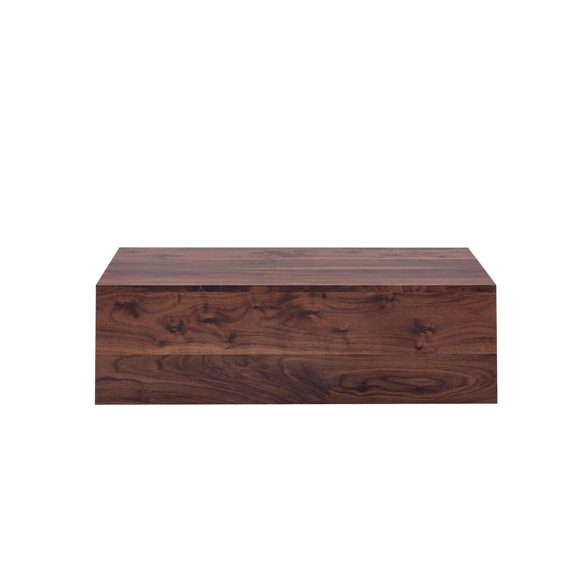 COUCHTISCH 90/50/30 cm ohne Montage, rechteckig in Nussbaum-Optik aus MDF, Walnuss - Walnussfarben, Holzwerkstoff (90/50/30cm) - Redom