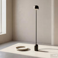 AKKU-STEHLEUCHTE - Eisen / Schwarz - Schwarz, Metall (13/13/140cm) - home24