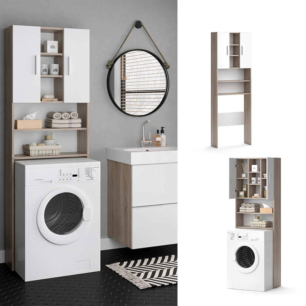 WASCHMASCHINENSCHRANK Luis Sonoma 64 x 190 cm - Sonoma Eiche, Holzwerkstoff (64/190/25.6cm) - Vicco