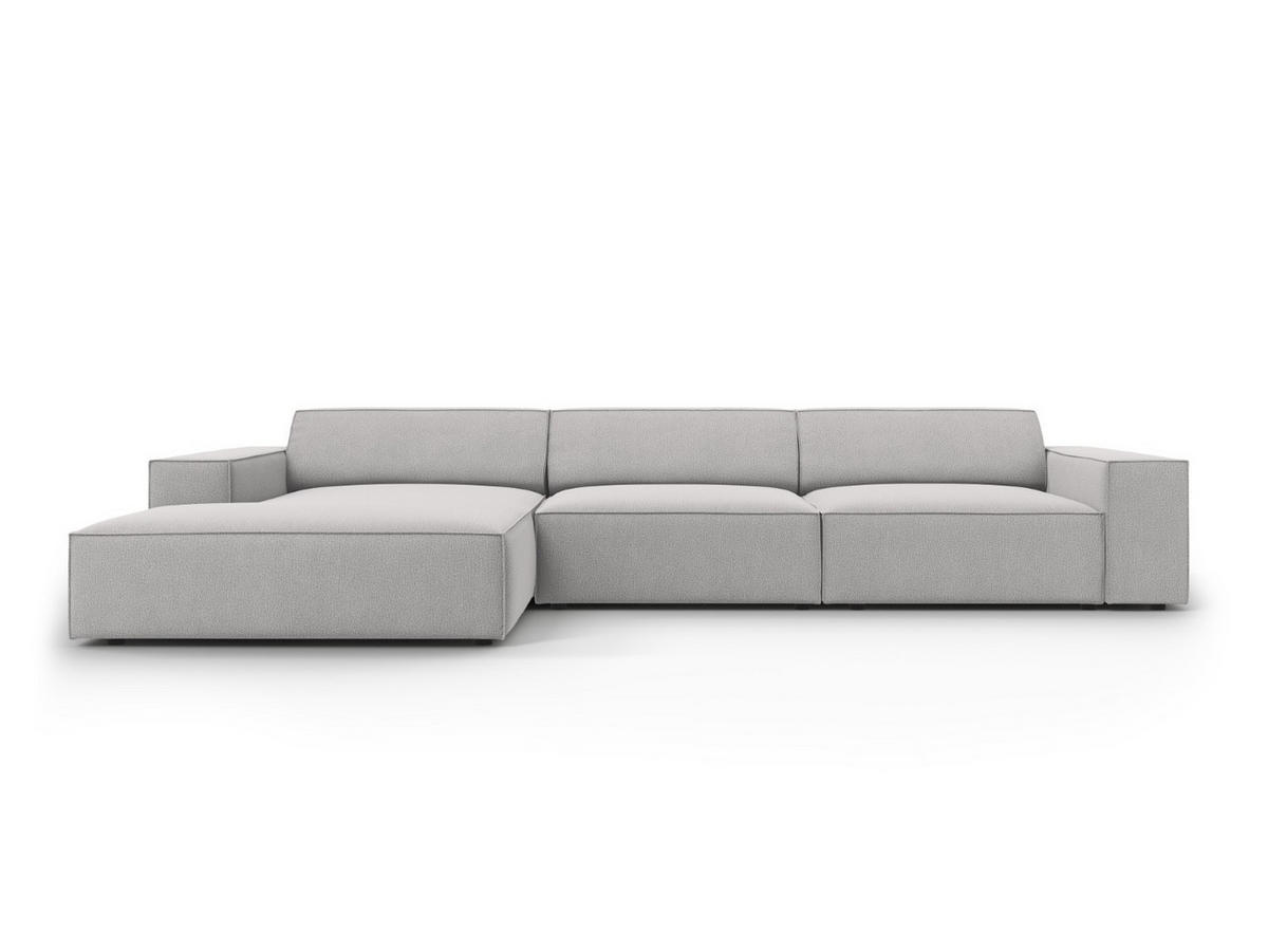ECKSOFA links Jodie aus strukturiertem Stoff hellgrau 4 Sitzplätze - Hellgrau, Textil (166/284cm) - Micadoni
